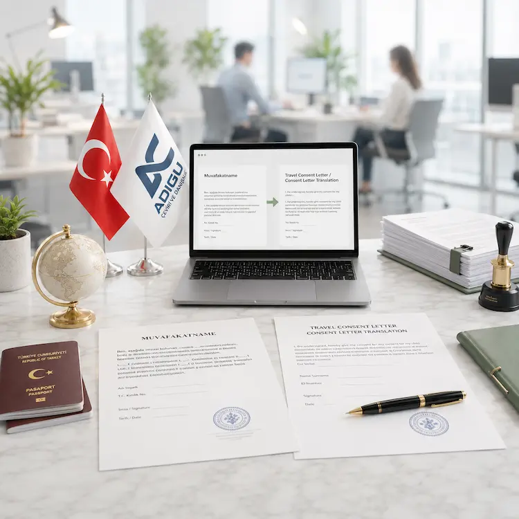 Yeminli ve noter onaylı muvafakatname tercümesi hizmeti