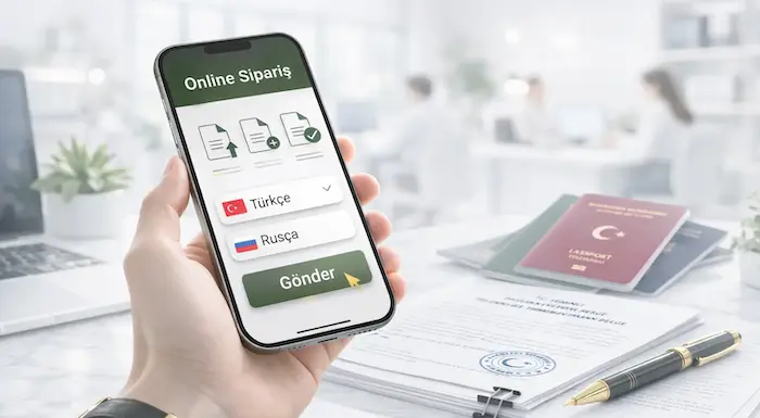 Online tercüme siparişi ve belge gönderimi
